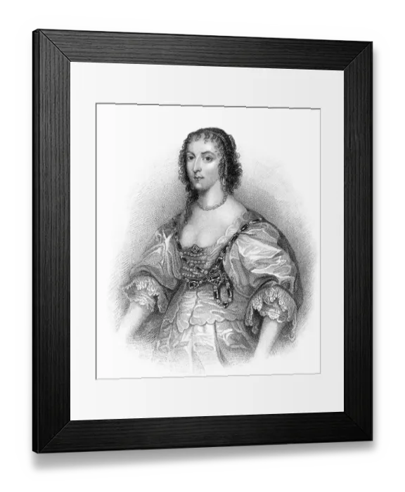 Framed Print : Henrietta oder Henriette Maria von Frankreich Framed Print : Henrietta oder Henriette Maria von Frankreich