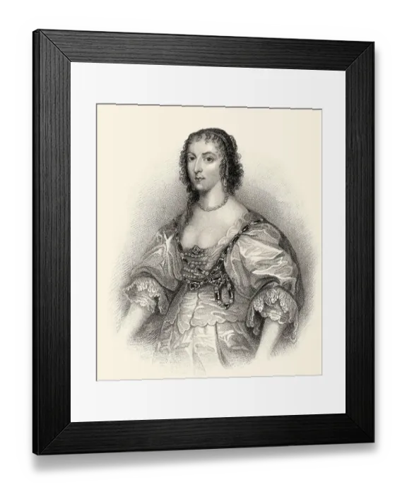 Framed Print : Henrietta oder Henriette Maria von Frankreich