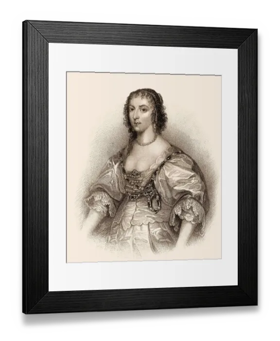 Framed Print : Henrietta oder Henriette Maria von Frankreich Framed Print : Henrietta oder Henriette Maria von Frankreich