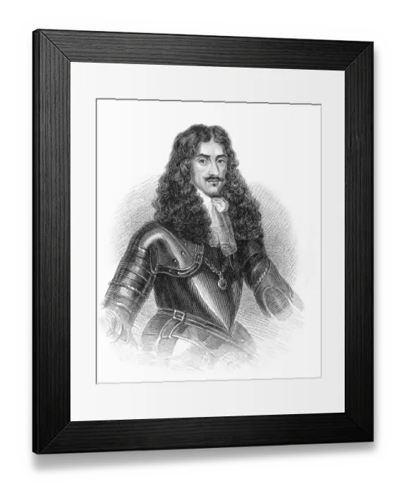 Framed Print : Karl II. 1630-1685, Monarch der drei Koenigreiche England