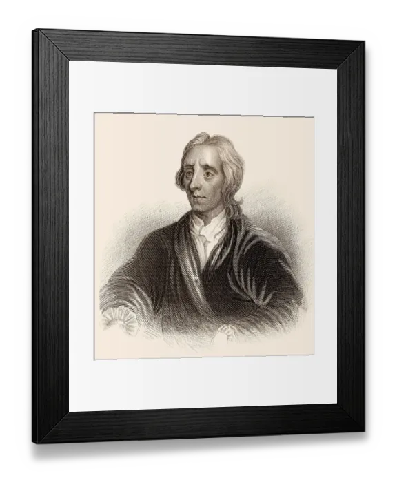 Framed Print : John Locke, 1632-1704, englischer Philosoph und Arzt der Aufklaerung