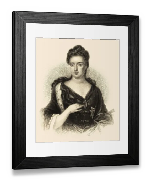 Framed Print : Anne, 1665-1714, Koenigin von England Framed Print : Anne, 1665-1714, Koenigin von England