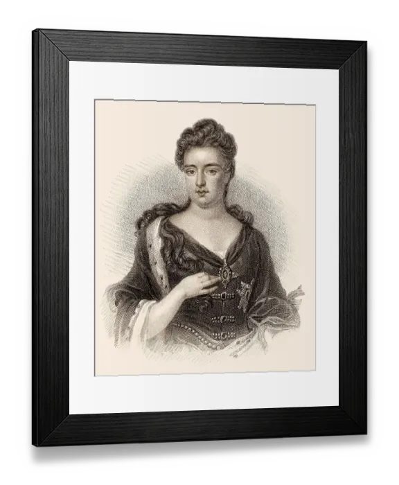 Framed Print : Anne, 1665-1714, Koenigin von England