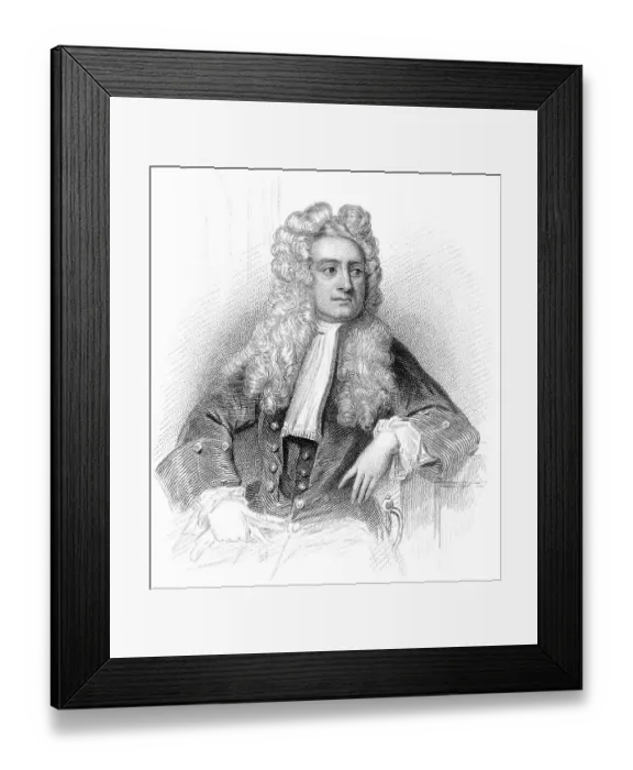 Framed Print : Sir Isaac Newton, 1642-1726, englischer Physiker und Mathematiker