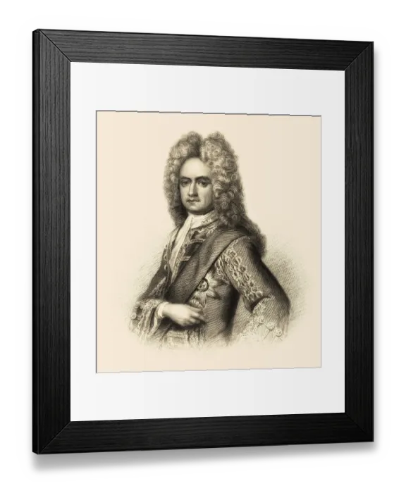 Framed Print : Charles Mordaunt, 3. Earl of Peterborough und 1 Framed Print : Charles Mordaunt, 3. Earl of Peterborough und 1