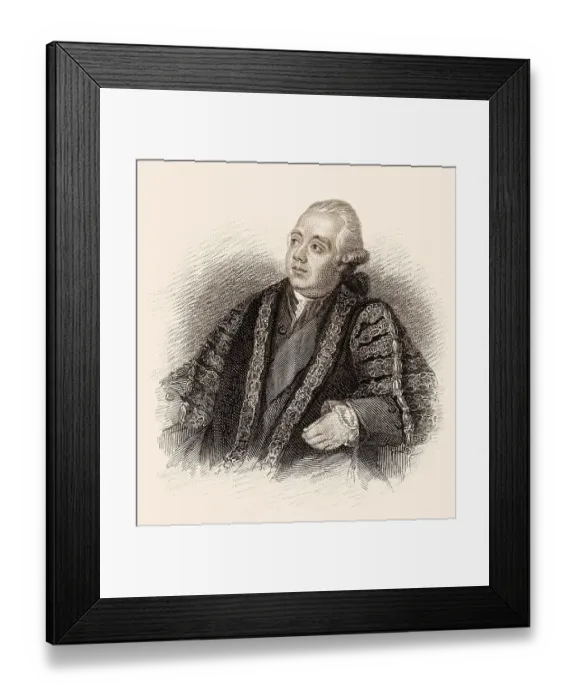 Framed Print : Frederick North, 2. Earl of Guilford