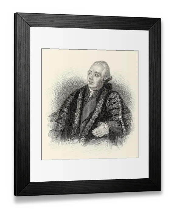 Framed Print : Frederick North, 2. Earl of Guilford