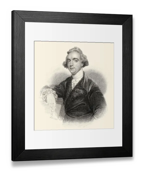 Framed Print : Sir William Jones, 1746-1794, anglo-walisischer Philologe Framed Print : Sir William Jones, 1746-1794, anglo-walisischer Philologe