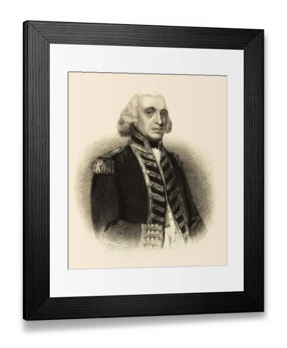 Framed Print : Admiral der Flotte Richard Howe, 1 Framed Print : Admiral der Flotte Richard Howe, 1