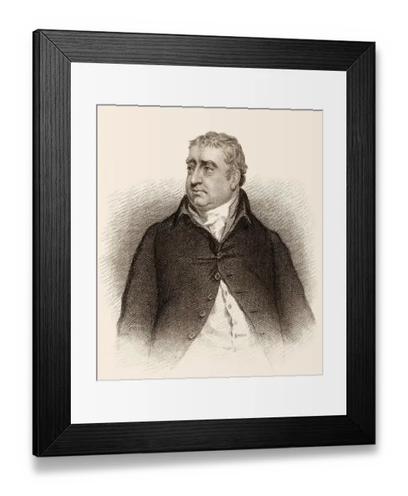 Framed Print : Charles James Fox, 1749-1806, ein prominenter britischer Whig-Staatsmann