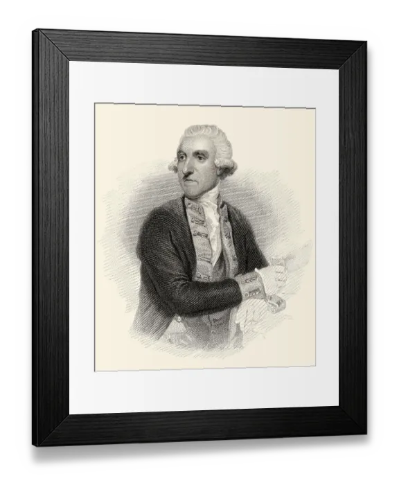Framed Print : Samuel Hood, 1. Viscount Hood, 1724-1816