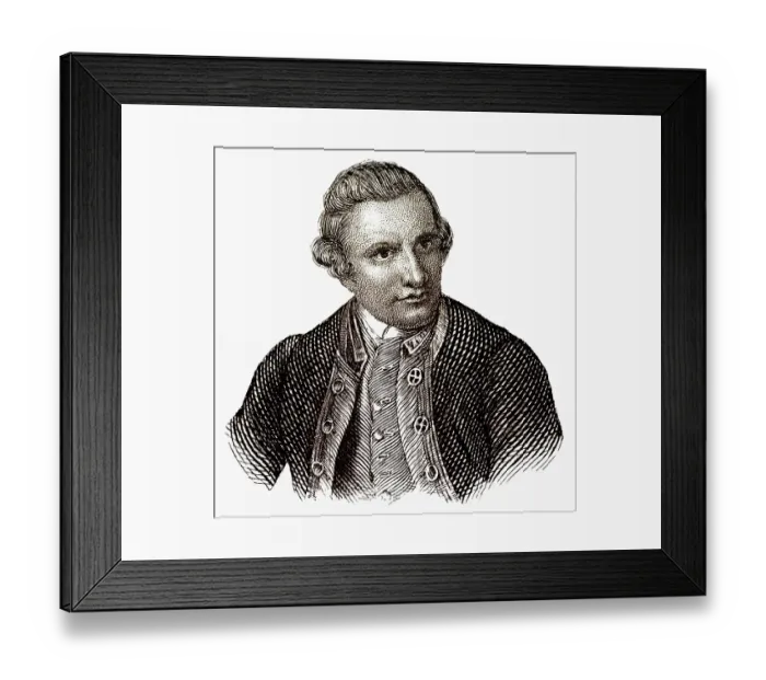 Framed Print : Portrait of Captain James Cook