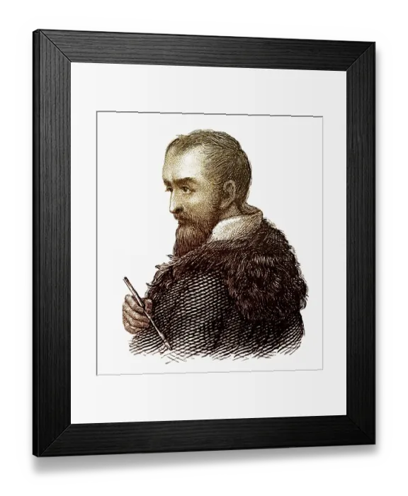 Framed Print : Portrait of Correggio or Antonio Allegri