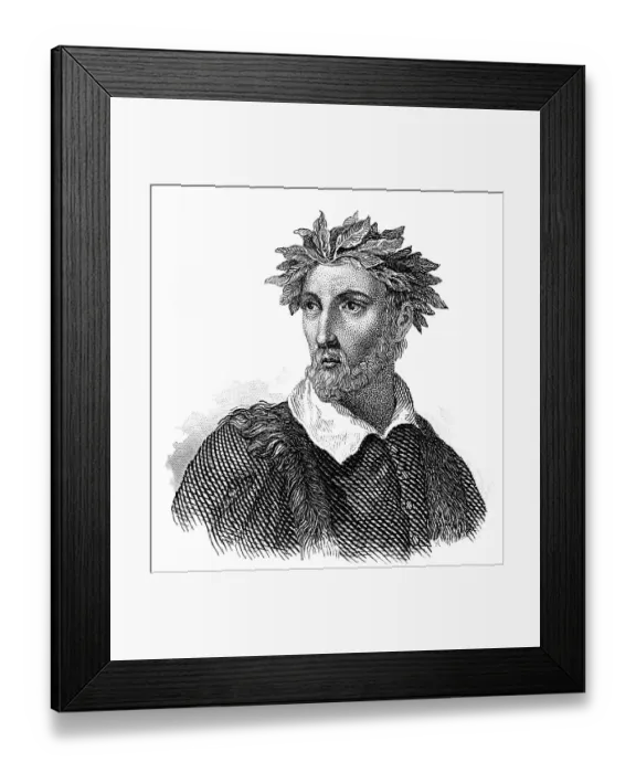 Framed Print : Portrait of Torquato Tasso, 1544 - 1595