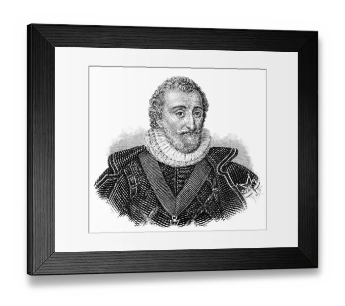 Framed Print : Portrait of Henry IV, 1553 - 1610 Framed Print : Portrait of Henry IV, 1553 - 1610