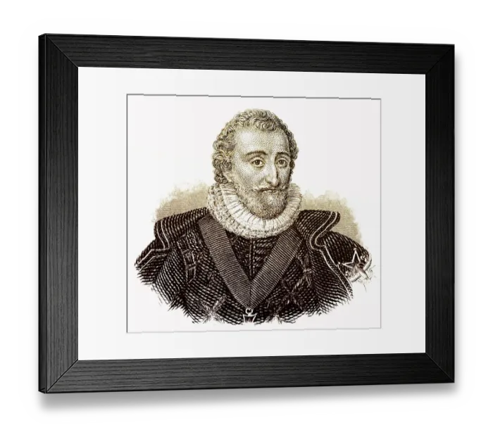 Framed Print : Portrait of Henry IV, 1553 - 1610 Framed Print : Portrait of Henry IV, 1553 - 1610