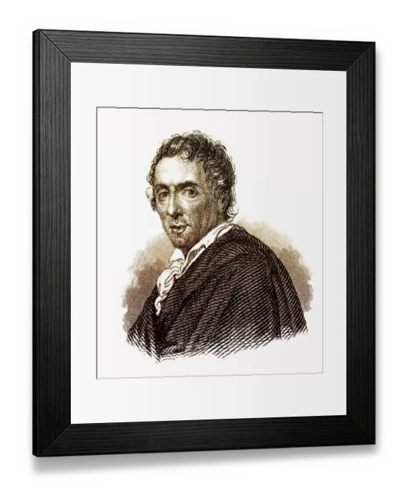 Framed Print : Portrait of Antonio Canova, 1757 - 1822