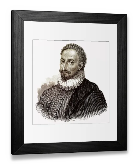 Framed Print : Portrait of Miguel de Cervantes Saavedra Framed Print : Portrait of Miguel de Cervantes Saavedra