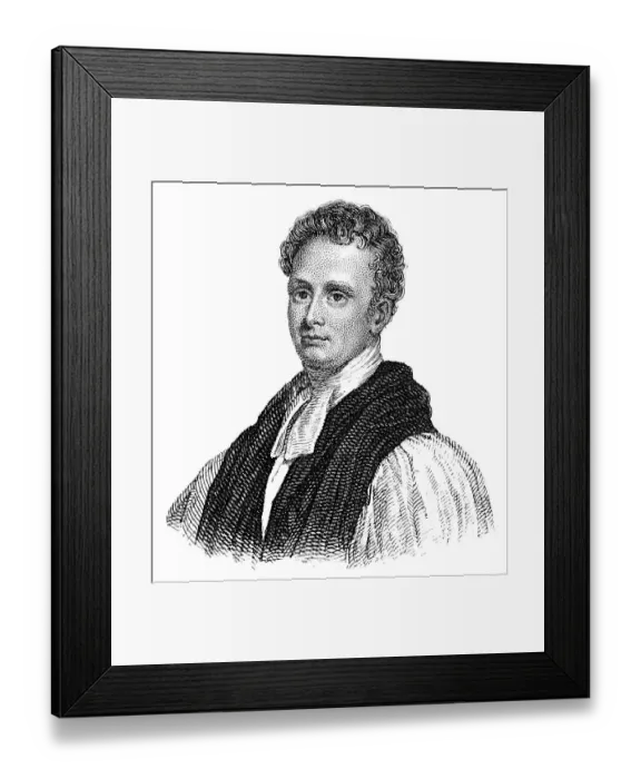 Framed Print : Reginald Heber, 1783-1826, an English clergyman