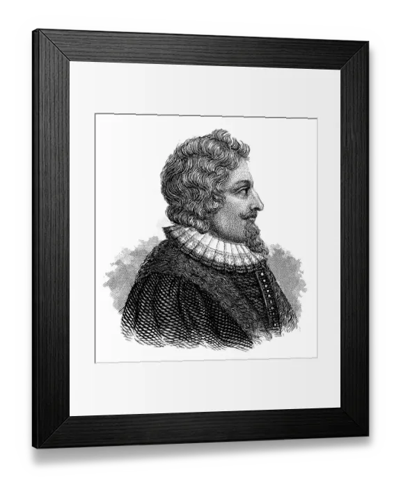 Framed Print : Portrait of Hugo Grotius or Huigh or Hugo de Groot