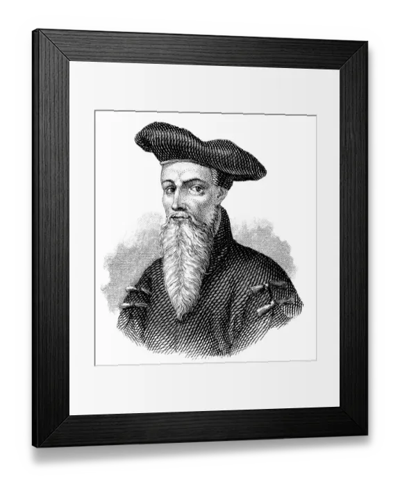 Framed Print : Johann Fust or Faust, c. 1400 - 1466
