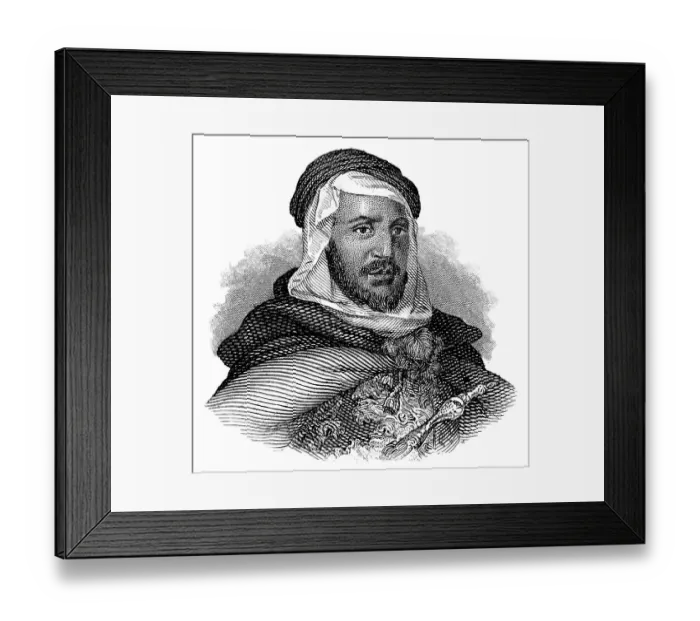 Framed Print : Abdelkader ibn Muhieddine, the Emir Abdelkader or Abdelkader El Djezairi