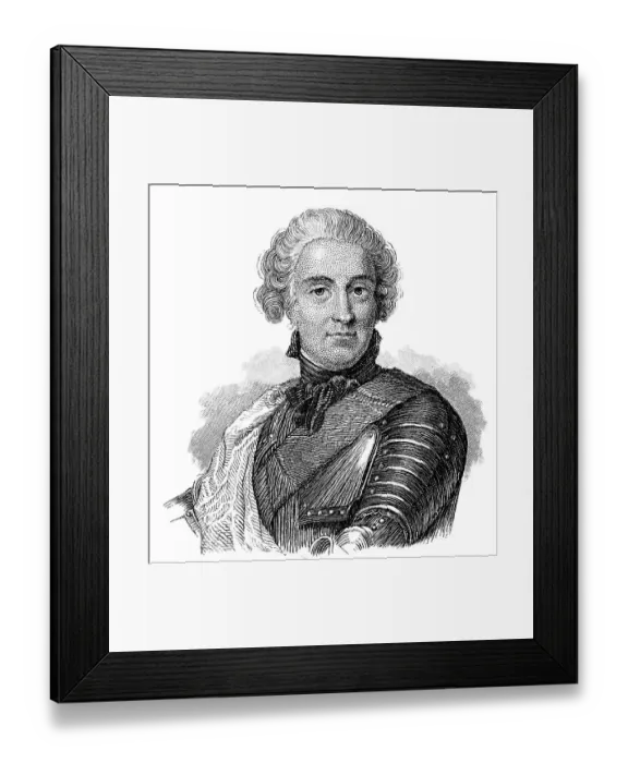 Framed Print : Maurice, Count of Saxony, Maurice de Saxe