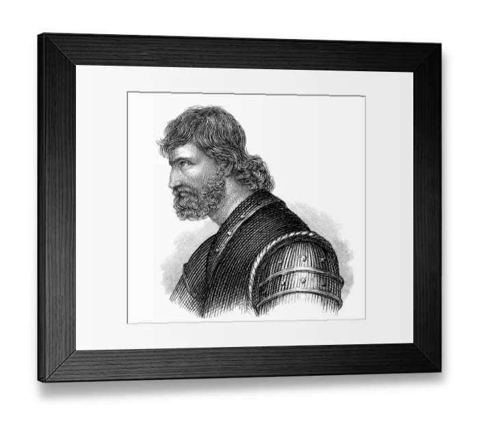 Framed Print : Portrait of Jan ika or Zizka von Trocnov