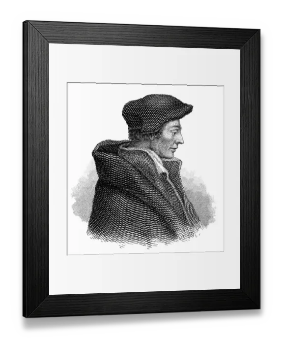 Framed Print : Portrait of Erasmus Desiderius von Rotterdam