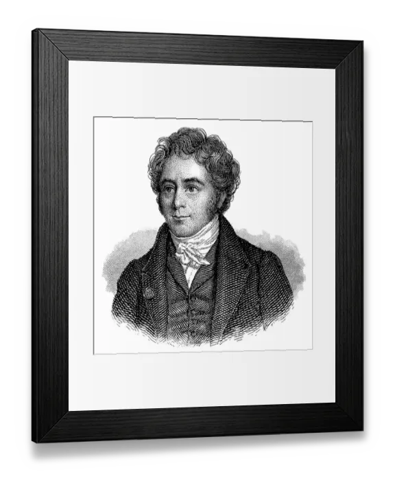 Framed Print : Portrait of Dominique Francois Jean Arago or Joan Francesc Domenec Arago