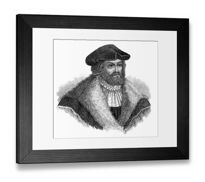 Framed Print : Portrait of John of Saxony, 1468 - 1532 Framed Print : Portrait of John of Saxony, 1468 - 1532