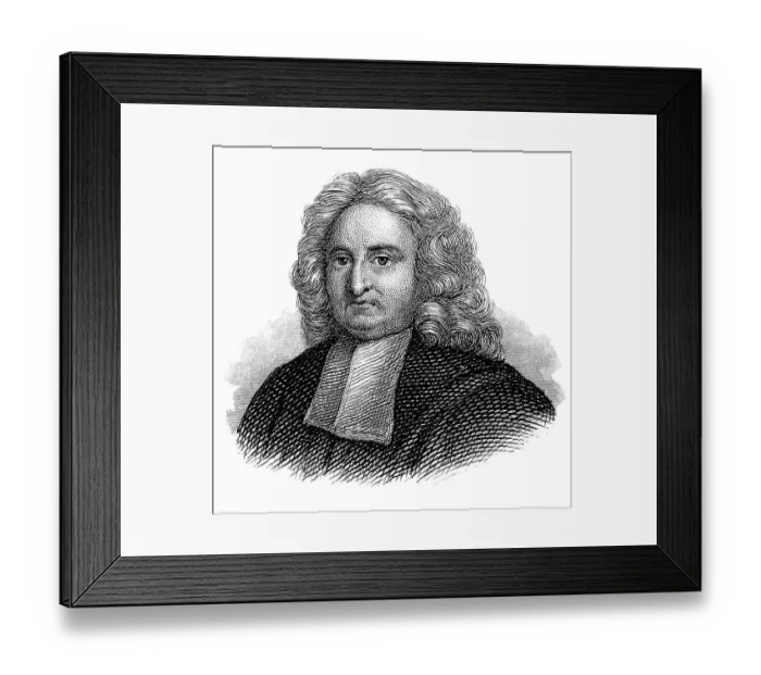 Framed Print : Portrait of Edmond Halley, 1656 - 1742