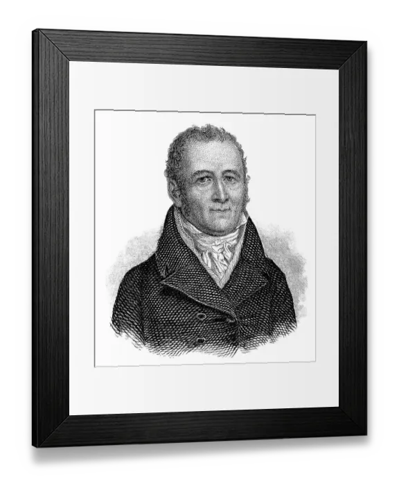 Framed Print : Johann Peter Hebel, 1760 - 1826