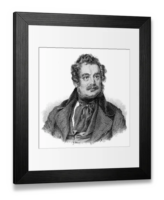 Framed Print : Portrait of Joseph Christian Freiherr von Zedlitz