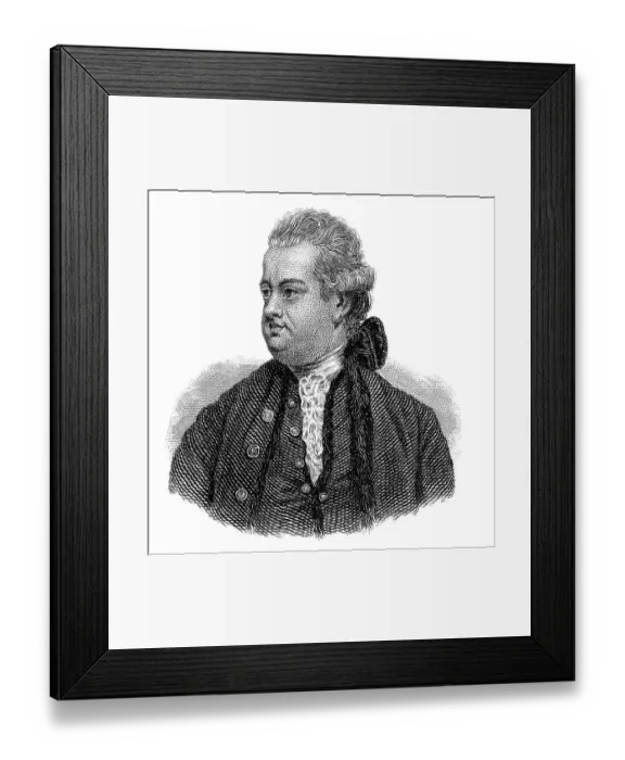 Framed Print : Portrait of Edward Gibbon, 1737 - 1794 Framed Print : Portrait of Edward Gibbon, 1737 - 1794