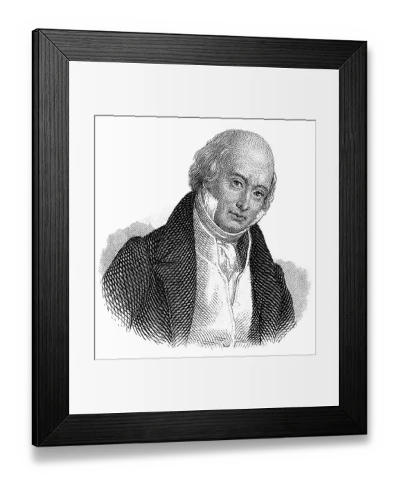Framed Print : Portrait of Pierre-Jean de Beranger 1780 - 1857