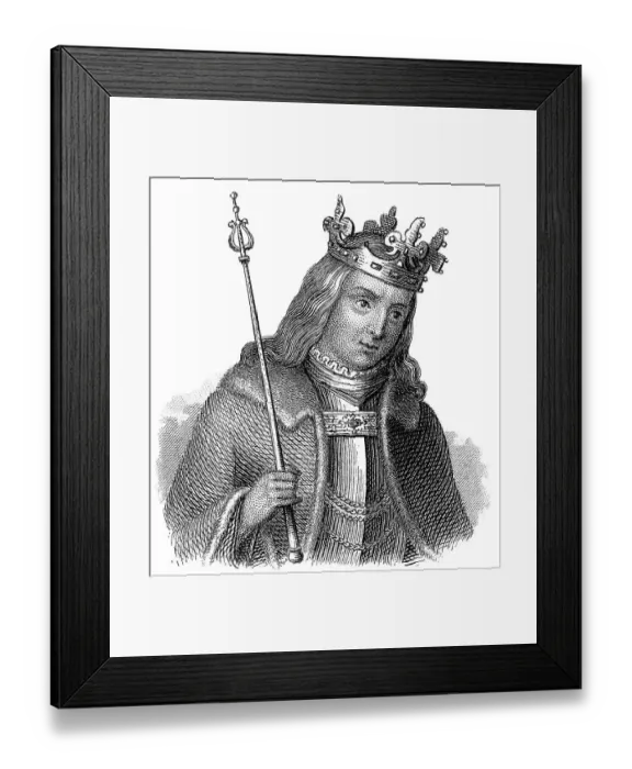 Framed Print : Portrait of Ottokar II, 1233 - 1278