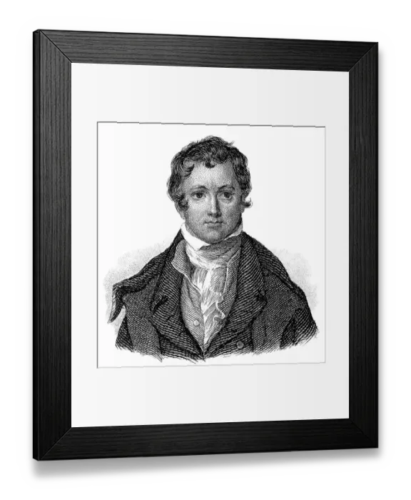Framed Print : Portrait of Sir Humphry Davy, 1778 - 1829 Framed Print : Portrait of Sir Humphry Davy, 1778 - 1829