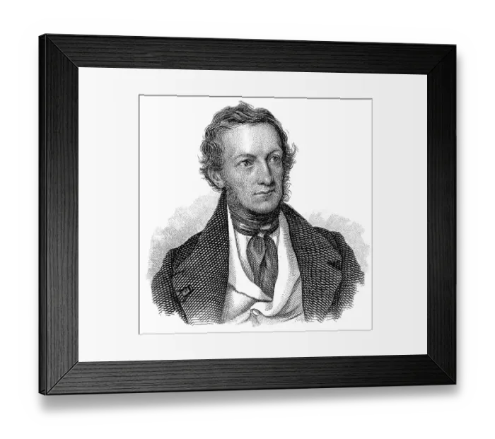 Framed Print : Portait of Johann Ludwig Deinhardstein