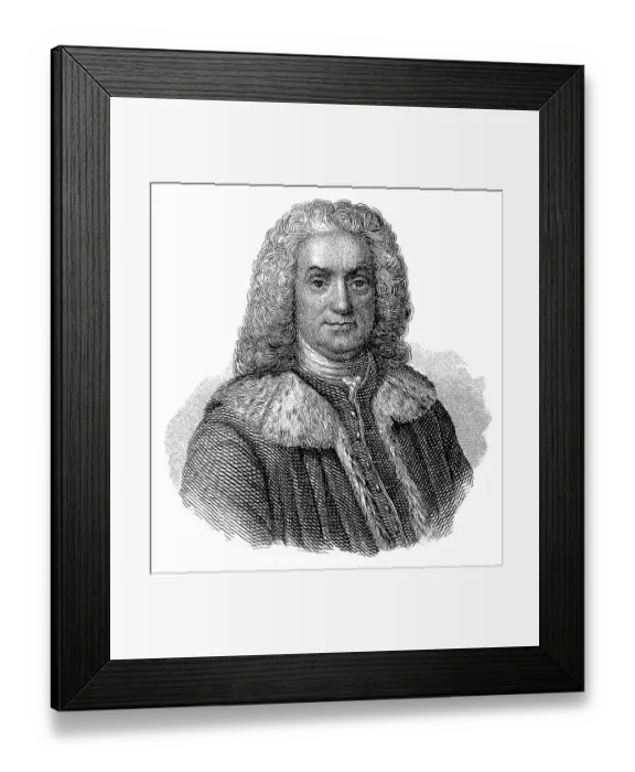 Framed Print : Portait of Prosper Jolyot de Crebillon Framed Print : Portait of Prosper Jolyot de Crebillon