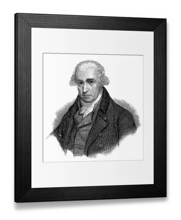 Framed Print : Portait of James Watt, 1736 - 1819 Framed Print : Portait of James Watt, 1736 - 1819