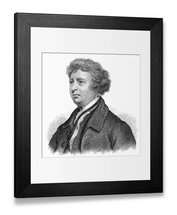 Framed Print : Portrait of Edmund Burke, 1729 - 1797