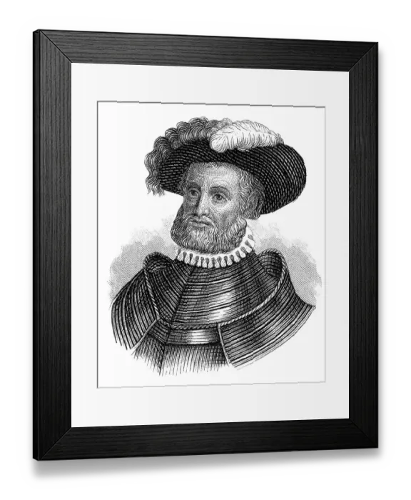 Framed Print : Portait of Georg von Frundsberg or Fronsberg or Freundsberg