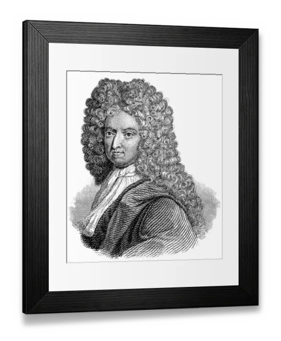 Framed Print : Portrait of Daniel Defoe, 1661 - 1731 Framed Print : Portrait of Daniel Defoe, 1661 - 1731