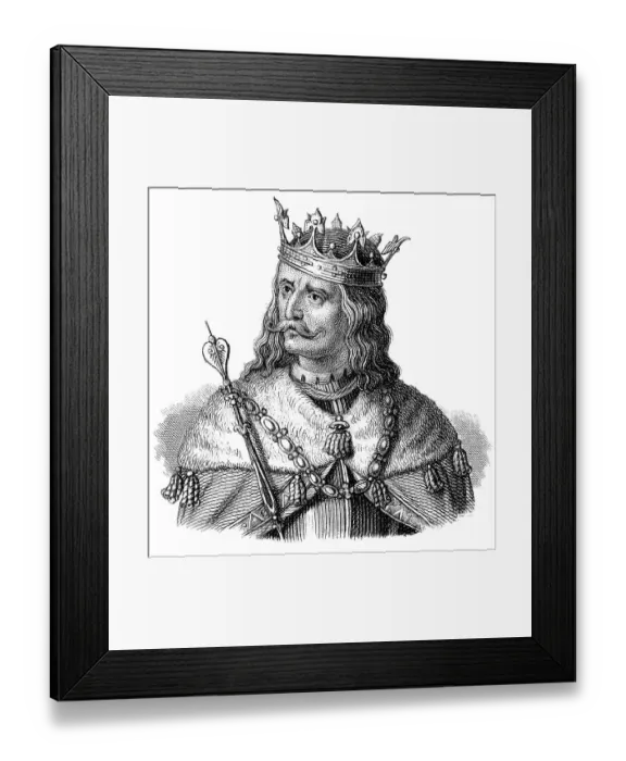 Framed Print : Portait of George of KunTtat and PodGbrady or PodGbrad or Podiebrad