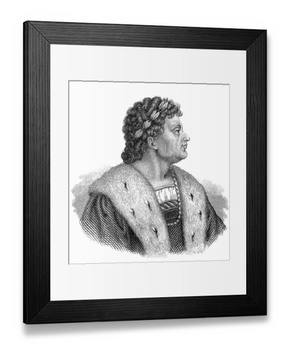 Framed Print : Portait of Matthias Corvinus, 1443 - 1490