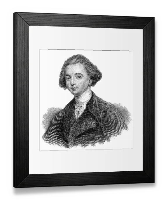 Framed Print : Portait of Sir William Jones, 1746 - 1794