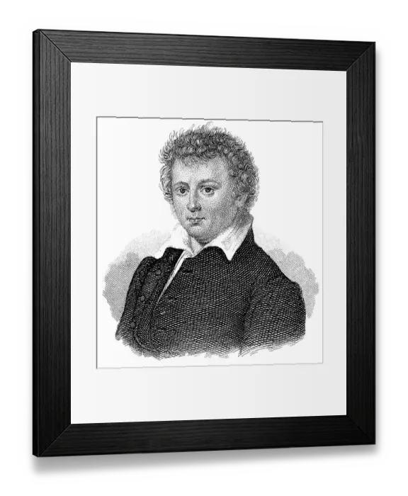 Framed Print : Esaias Tegner, 1782 - 1846, Swedish writer and bishop