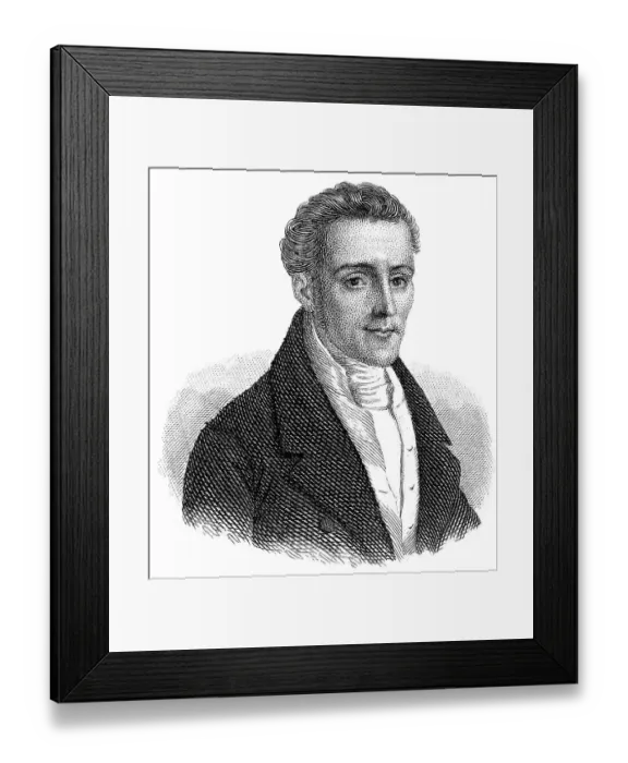 Framed Print : Portrait of Silvio Pellico, 1789 - 1854