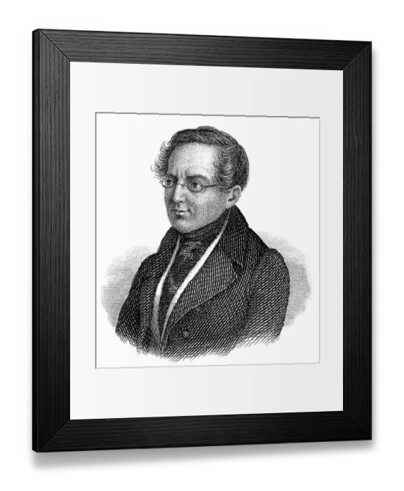 Framed Print : Portrait of Joseph Ritter von Russegger Framed Print : Portrait of Joseph Ritter von Russegger